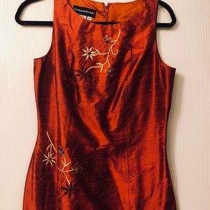 Silk Dress - Rust